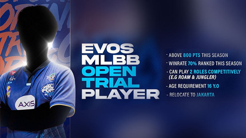 Open Trial EVOS Khusus Divisi MLBB. Begini Syaratnya